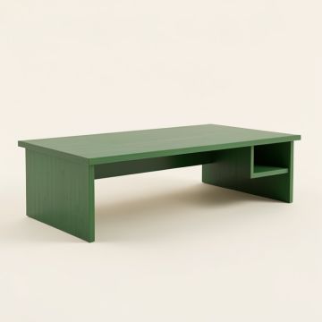 Cedar Arc Desktop Monitor Riser (synthetic illustration; no displayed measurements)