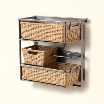Hiro Storage Organizer With Wall Baskets (synthetic illustration; no displayed measurements)