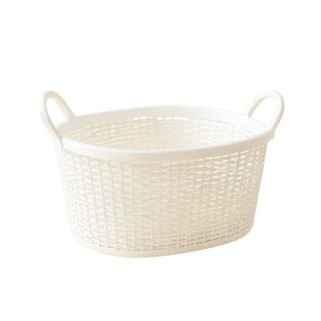Stone Arc Empty Storage Basket - White