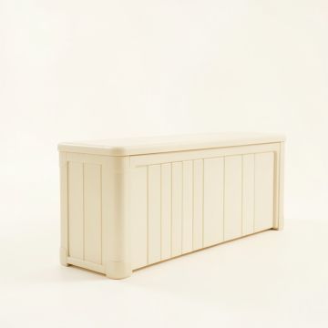 Glen Branch Narrow Outdoor Storage Bench - Cream (synthetic illustration; no displayed measurements)