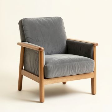 Dune Crest Upholstered Armchair - Gray (synthetic illustration; no displayed measurements)