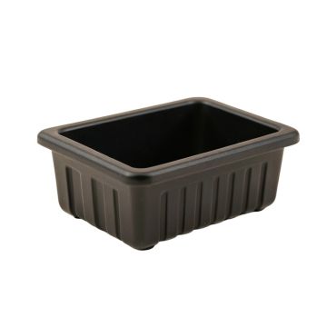 Cove Bend Empty Railing Planter With Integral Brackets - Black