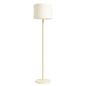 Briar Crossing Floor Lamp With A Plain Fabric Shade - Cream (synthetic illustration; no displayed measurements)