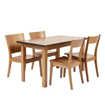 Oswaldo 2 Piece Solid Wood Breakfast Dining Set