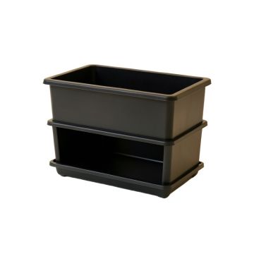 Laurel Bridge Empty Raised Planter - Black (synthetic illustration; no displayed measurements)
