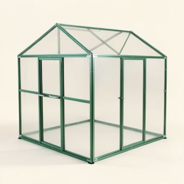 Ascent Heavy-Duty Aluminum 8 Ft. W X 16 Ft. D Greenhouse (synthetic illustration; no displayed measurements)