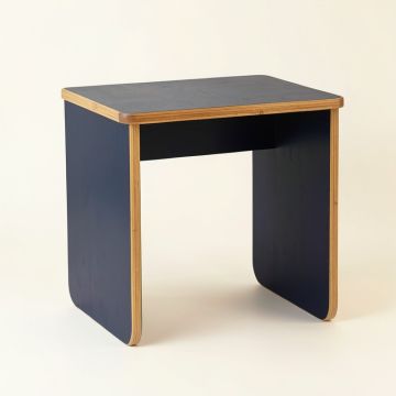 Clay Arc Small Writing Desk - Navy (synthetic illustration; no displayed measurements)