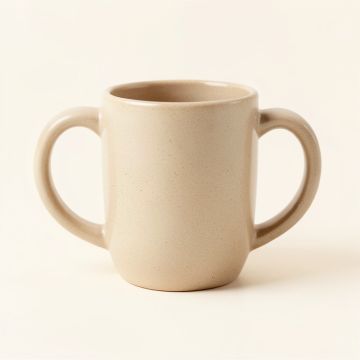 Cedar Branch Ceramic Mug - Beige (synthetic illustration; no displayed measurements)