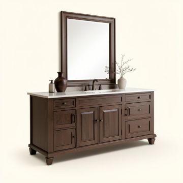 Colonial 60 '' Double Bathroom Vanity Set (synthetic illustration; no displayed measurements)