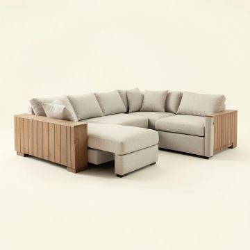 Liguria 120.5 '' Wide Left Hand Facing Modular Sectional (synthetic illustration; no displayed measurements)