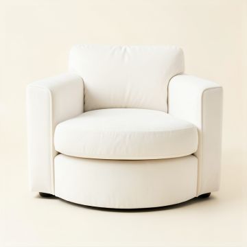 Flint Arc Upholstered Armchair (synthetic illustration; no displayed measurements)
