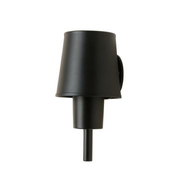 Spruce Brook Wall Sconce Mounted On A Plain Wall - Black (synthetic illustration; no displayed measurements)