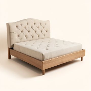 Aafreen Queen Tufted Upholstered Low Profile Standard Bed (synthetic illustration; no displayed measurements)