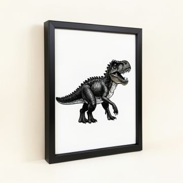 Mallon Rawr Dinosaur Tracks Framed Art (synthetic illustration; no displayed measurements)