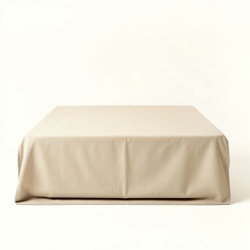 Cedar Bluff Flat Bed Sheet - Beige (synthetic illustration; no displayed measurements)