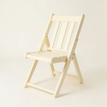 Field Bend Folding Outdoor Chair - Cream (synthetic illustration; no displayed measurements)
