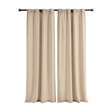 Lester Twisted Voile Solid Sheer Tab Top Curtain Panels