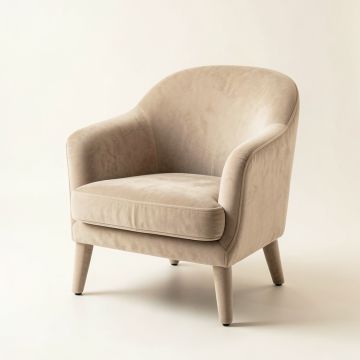 Moss Crossing Upholstered Armchair - Beige (synthetic illustration; no displayed measurements)