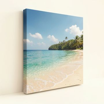 Hawaii Blue Beach Photographic Print On Canvas (synthetic illustration; no displayed measurements)