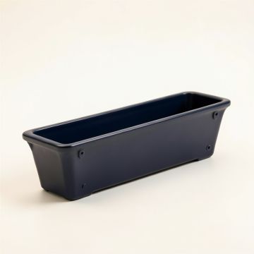 Flint Crest Empty Railing Planter With Integral Brackets - Navy (synthetic illustration; no displayed measurements)
