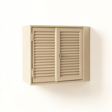 Moss Canyon Wall-Mounted Entry Cabinet - Beige (synthetic illustration; no displayed measurements)