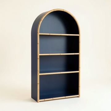 Elm Crest Freestanding Bookcase - Navy (synthetic illustration; no displayed measurements)
