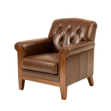 Dourney 44.63 '' Wide Tufted Leather Match Armchair (synthetic illustration; no displayed measurements)