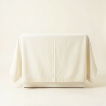 Shore Crest Flat Bed Sheet - Ivory (synthetic illustration; no displayed measurements)