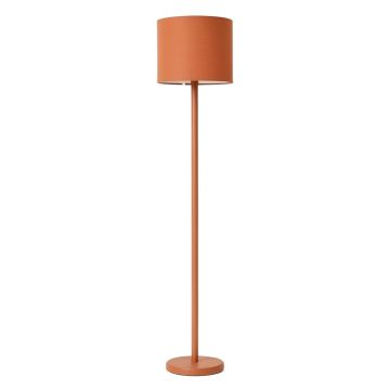 Field Crest Floor Lamp With A Plain Fabric Shade - Terracotta