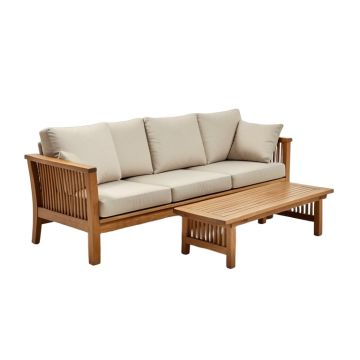 Nathan 5 Piece Teak Sofa Seating Group With Cushions