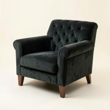 Yorba 31.5 '' Wide Tufted Velvet Armchair (synthetic illustration; no displayed measurements)