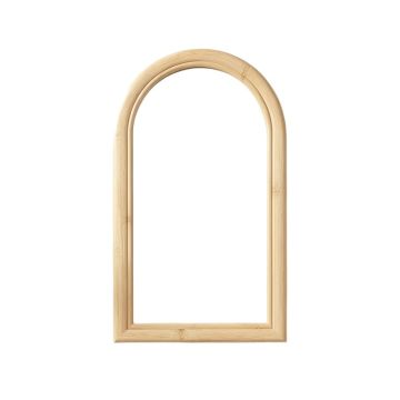 Linden Branch Framed Wall Mirror - Beige