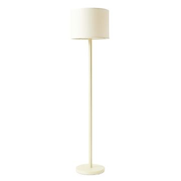 Lake Crest Floor Lamp With A Plain Fabric Shade - Cream