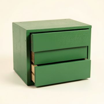 Cedar Bridge Small-Parts Storage Drawer Cabinet - Green (synthetic illustration; no displayed measurements)