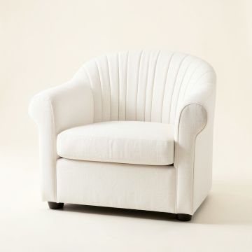 Brook Arc Upholstered Armchair (synthetic illustration; no displayed measurements)