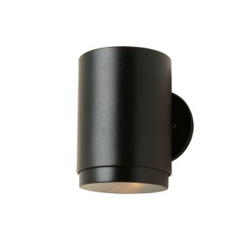 Dawn Bridge Wall Sconce Mounted On A Plain Wall - Black