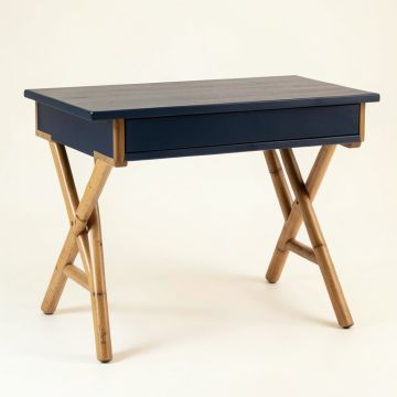 Ash Field Writing Desk - Navy (synthetic illustration; no displayed measurements)