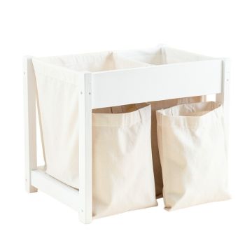 Wren Bluff Laundry Sorting Station With Plain Removable Bags - White