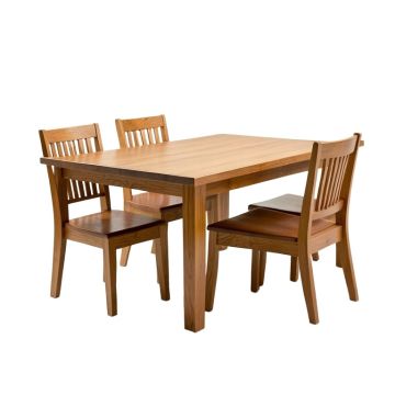 Alysoun Butterfly Leaf Rubberwood Solid Wood Dining Set