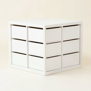 Heath Dale Small-Parts Storage Drawer Cabinet - White (synthetic illustration; no displayed measurements)