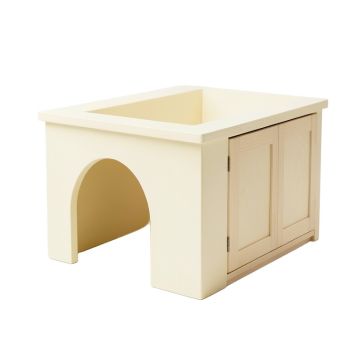 Glen Field Empty Furniture-Style Litter Enclosure - Cream