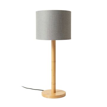 Laurel Bend Floor Lamp With A Plain Fabric Shade - Gray