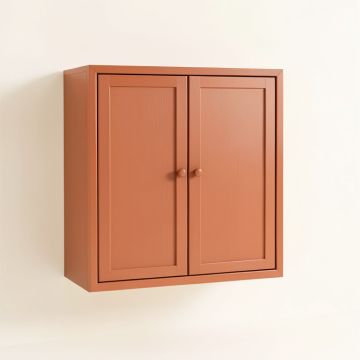 Laurel Canyon Wall-Mounted Entry Cabinet - Terracotta (synthetic illustration; no displayed measurements)