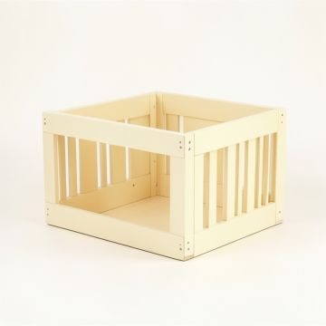 Willow Brook Empty Furniture-Style Pet Crate - Ivory (synthetic illustration; no displayed measurements)