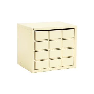 Aspen Crest Small-Parts Storage Drawer Cabinet - Ivory (synthetic illustration; no displayed measurements)