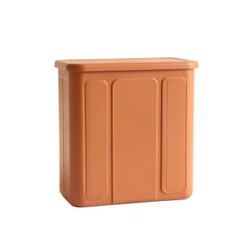 Wren Brook Narrow Outdoor Storage Bench - Terracotta (synthetic illustration; no displayed measurements)