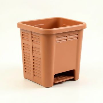 Aspen Bridge Closed Garden Compost Bin - Terracotta (synthetic illustration; no displayed measurements)