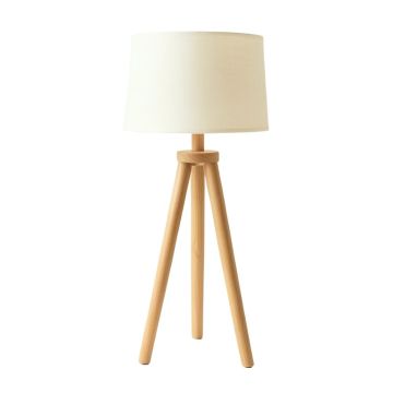 Alder Dell Floor Lamp With A Plain Fabric Shade - Ivory