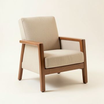 Dawn Canyon Upholstered Armchair - Beige (synthetic illustration; no displayed measurements)