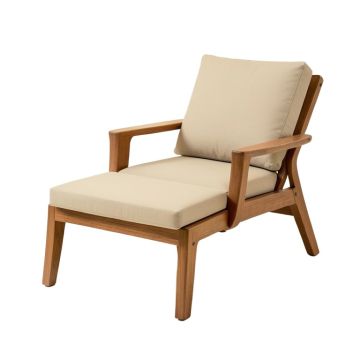 Santos Patio Chair With Cushions And Ottoman
